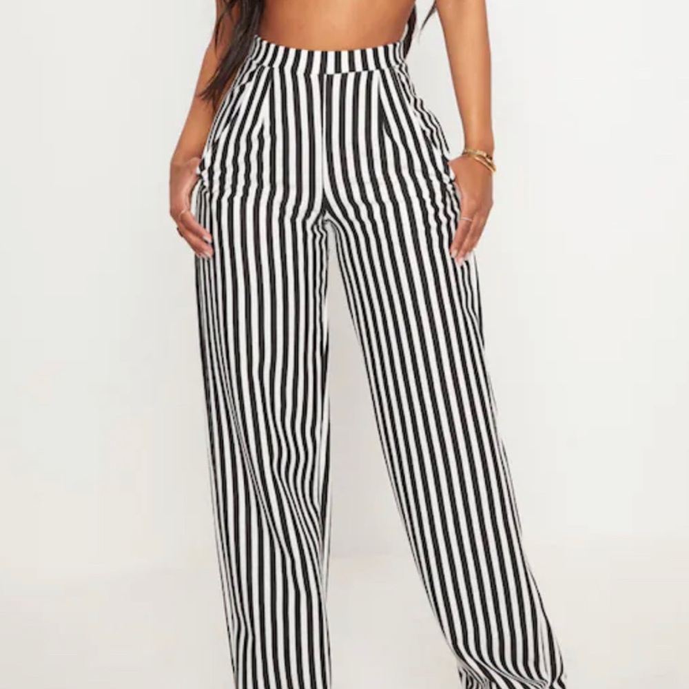 Pretty little thing stripped long pants